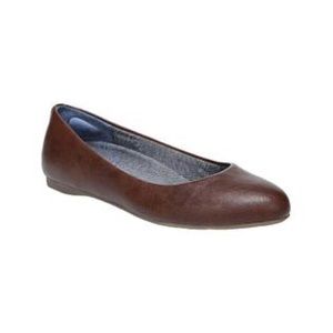Dr. Scholl's DR SCHOLLS Womens Brown Removable Insole Cushioned Giorgie Round